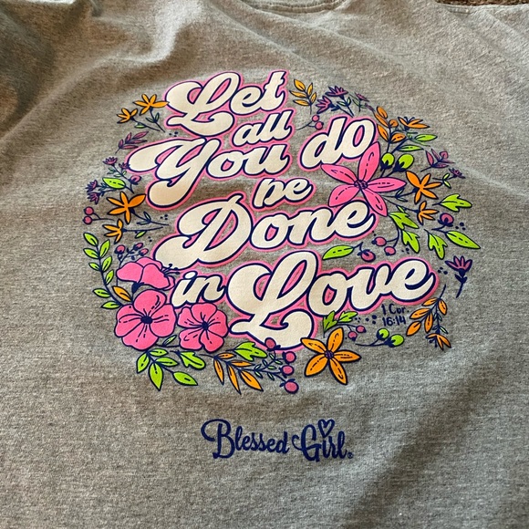 Blessed girl gray short sleeve T-shirt - Picture 2 of 3